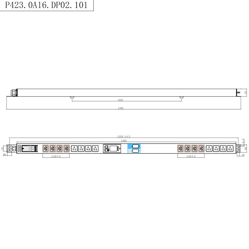 16 tomadas iec c13 c19 e soquetes eua 1.5u disjuntor magnético líquido vertical tcp/ip rack inteligente pdu