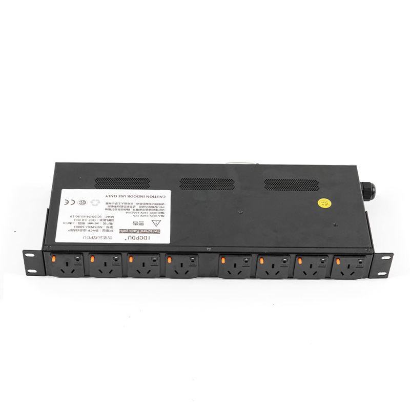 Disjuntor de sensor TCP/IP horizontal de 8 saídas eco Smart Rack Pdu 1U