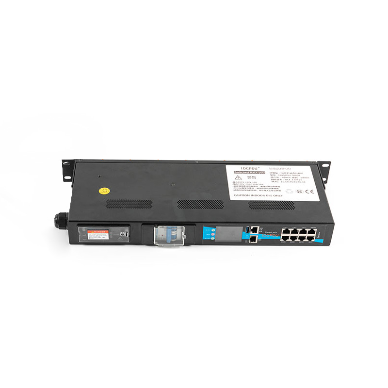 Disjuntor de sensor TCP/IP horizontal de 8 saídas eco Smart Rack Pdu 1U