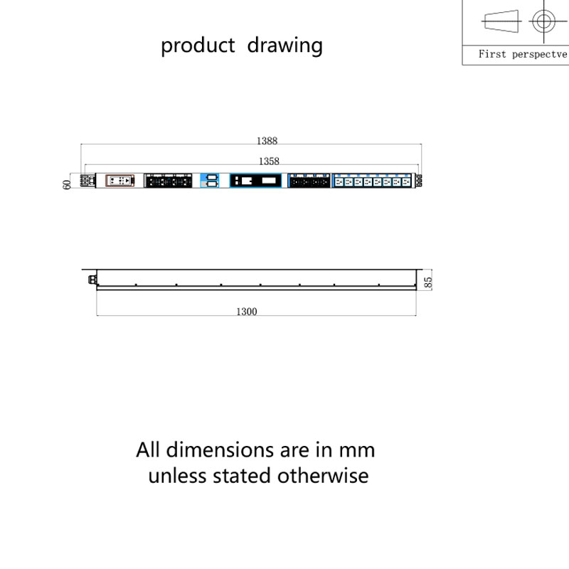 Disjuntor de sensor TCP/IP vertical de 16 saídas C13 C19 US eco Smart Rack Pdu