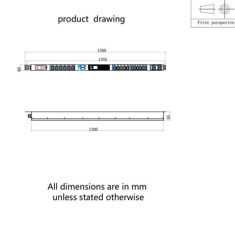 Sensor TCP/IP vertical C13 C19 de 20 saídas eco Smart Rack Pdu