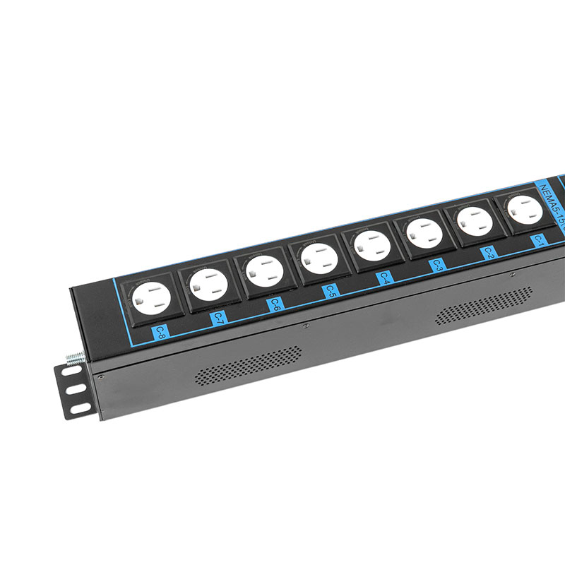 Disjuntor de sensor TCP/IP vertical de 16 saídas C13 C19 US eco Smart Rack Pdu