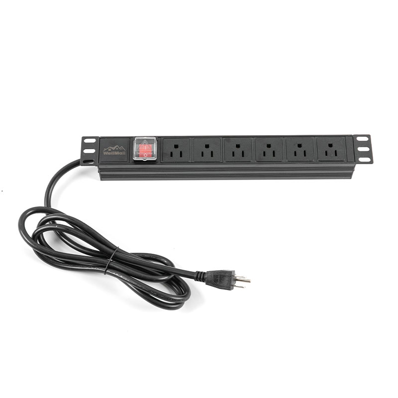 Rack comutado horizontal US de 6 maneiras Pdu 1U