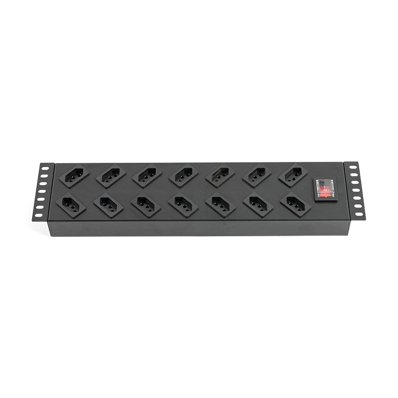 Pdu de rack comutado vertical suíço de 14 saídas