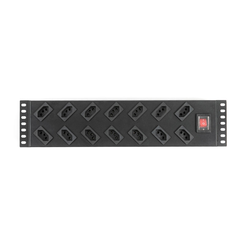 Pdu de rack comutado vertical suíço de 14 saídas