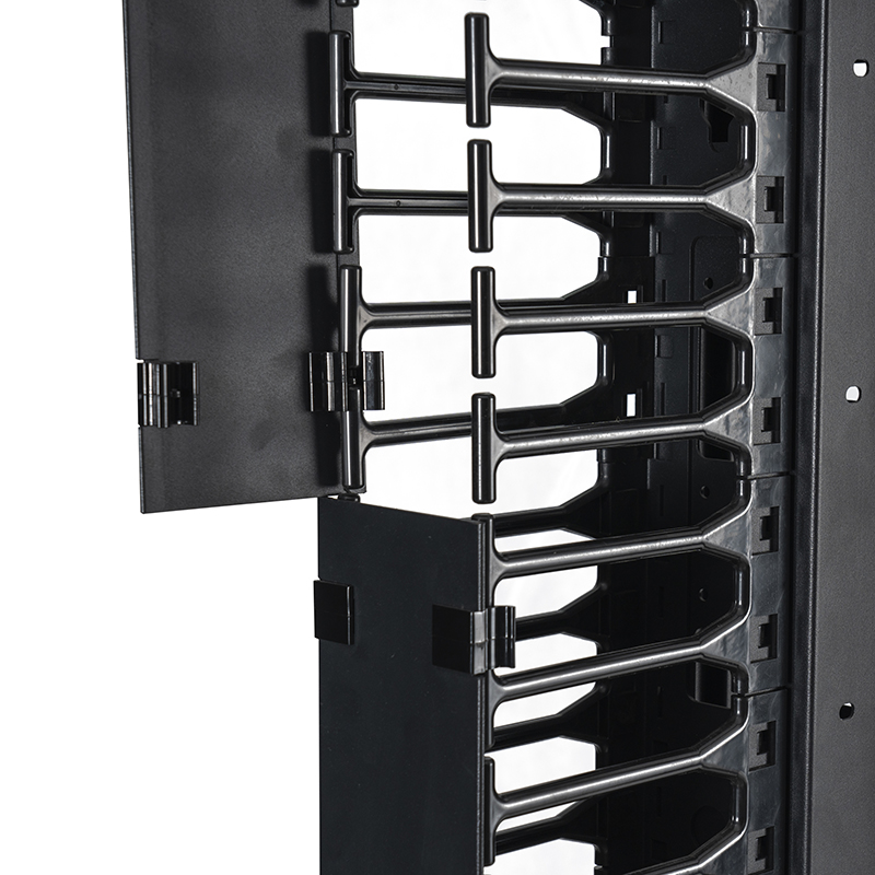 Rack aberto ajustável de 4 postes preto 18U-47U